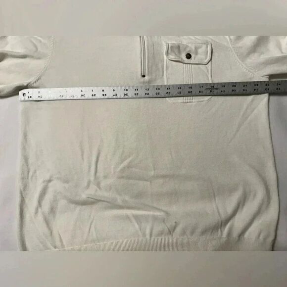 Mens Michael Kors Sweater | Size XXL | White Half Zip - Picture 7 of 7